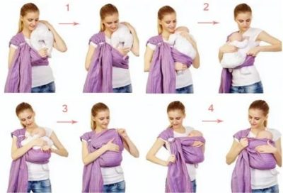 Как использовать слинг шарф для новорожденных