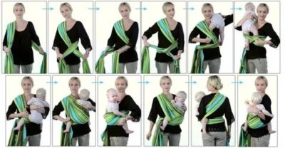 Как использовать слинг шарф для новорожденных